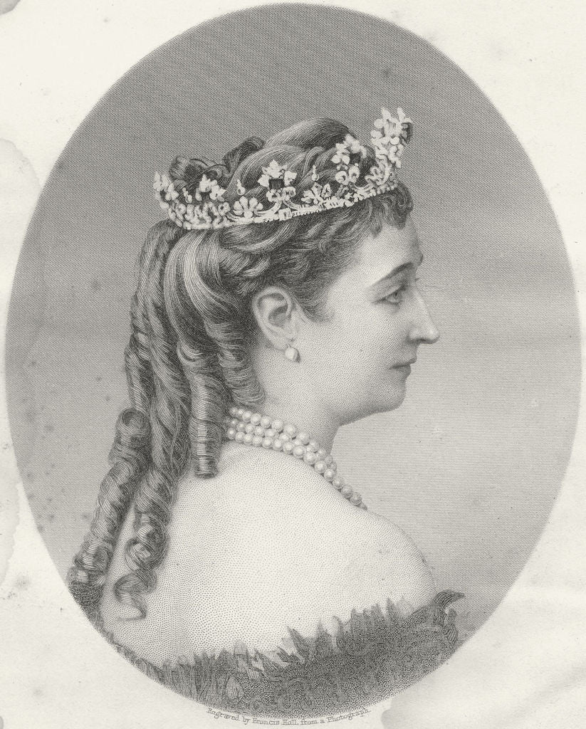 FRANCE. Eugenie, Empress Regent of. Germany  1875 old antique print picture